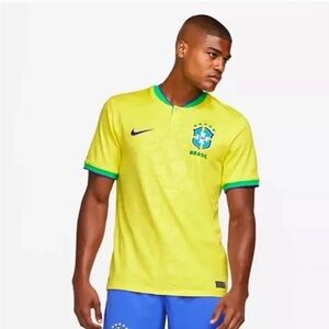 Nike Brazil 2022/23 Stadium Home Soccer Jersey Mens med & XL Dri-Fit DN0680-742